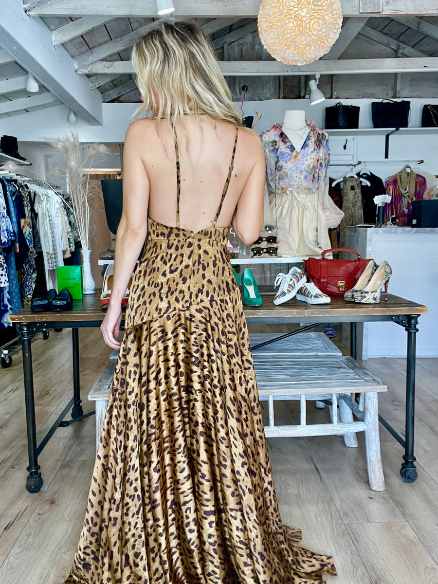 Givenchy Vintage Metallic Leopard Mini Dress Size S PIVOT Givenchy Vintage Metallic Leopard Mini Dress Size S PIVOT