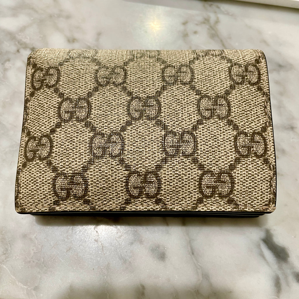 Gucci Monogram Canvas Fold Wallet