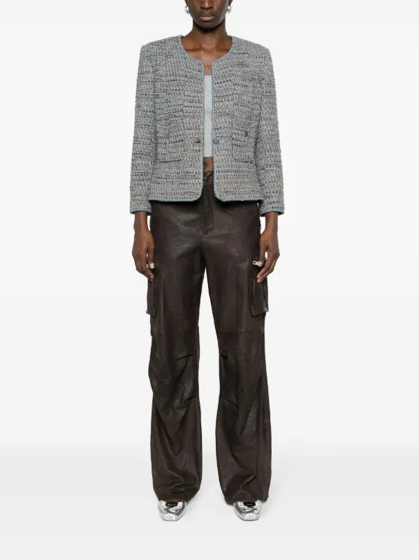 CHANEL 2003 Frayed Tweed Jacket