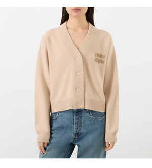 Miu Miu ‘25 Embroidered Cashmere Cardigan