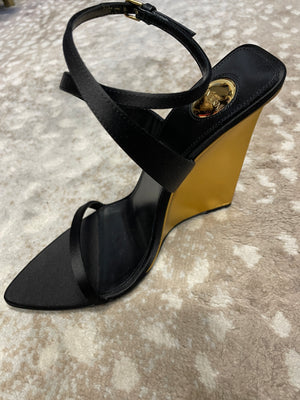 Luxury Saint Laurent Heels with Ankle Strap