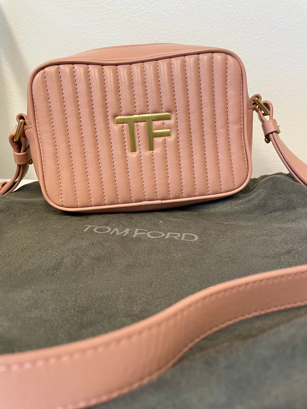 Tom Ford Bos Taurus Calfskin Quilted Camera Bag