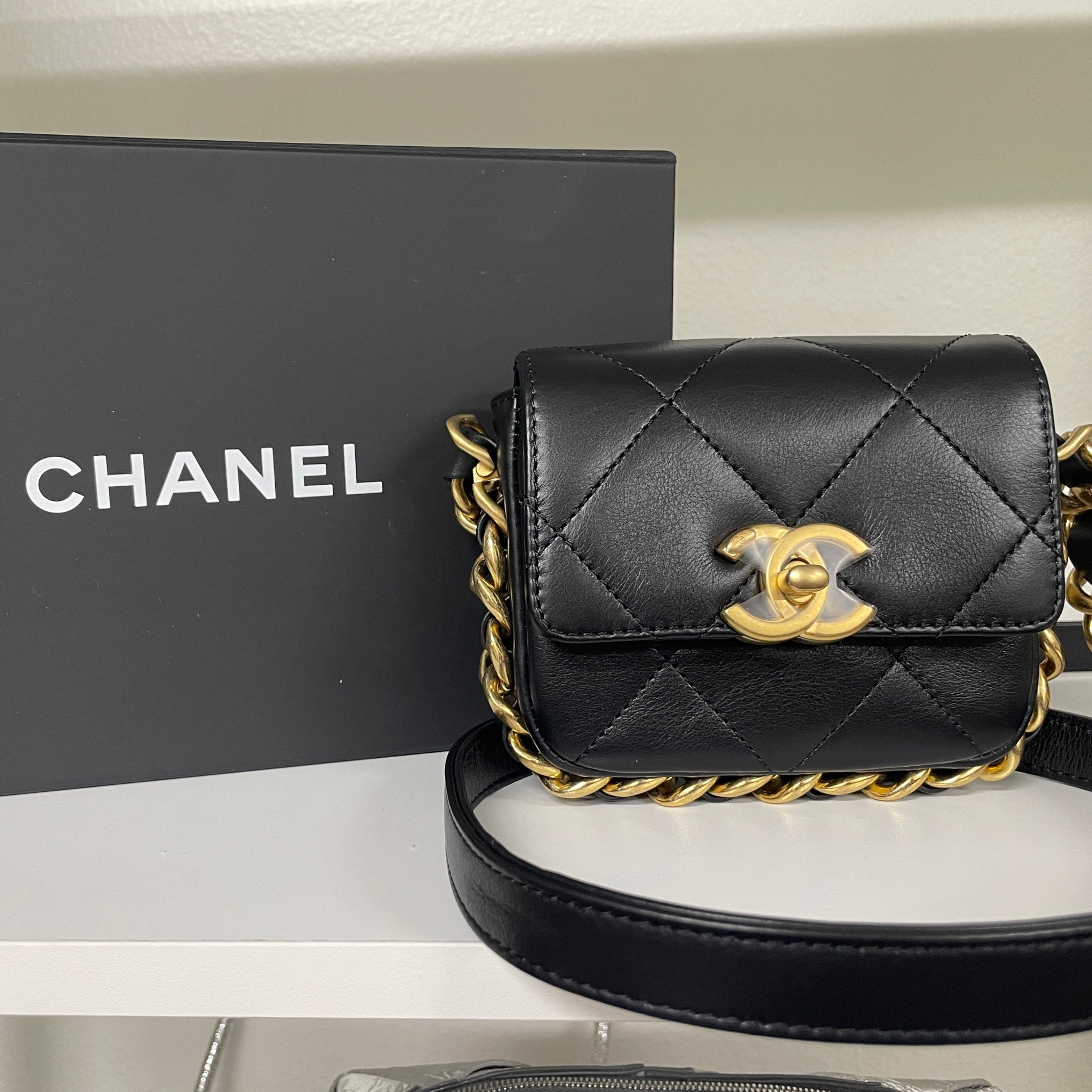 Chanel Framing Chain Mini Flap Bag Black Brand New in Box – PIVOT