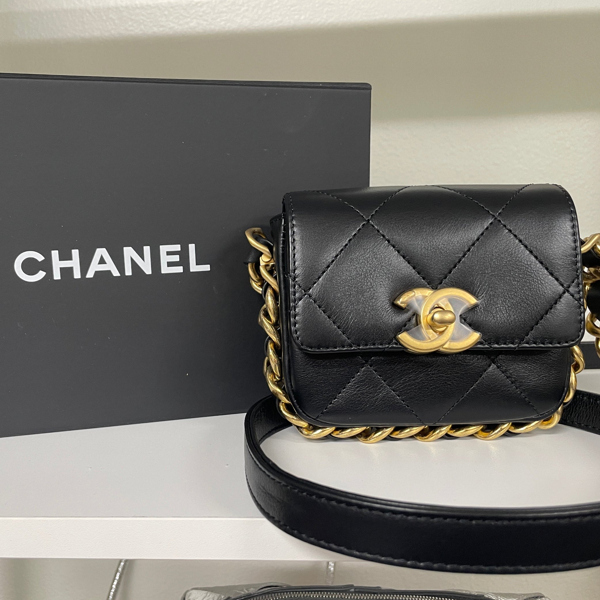 Chanel Framing Chain Mini Flap Bag Black Brand New in Box – PIVOT