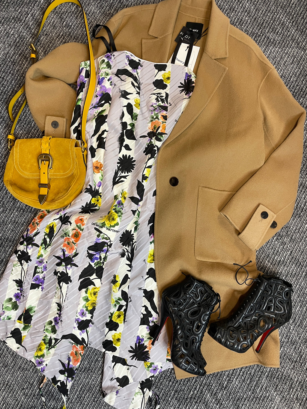 Golden Goose Rodeo Suede Crossbody Bag in Mustard