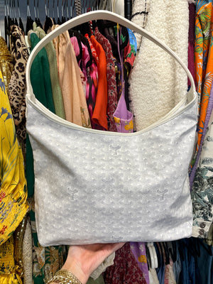 Goyard Goyardine Boheme Hobo Bag in White