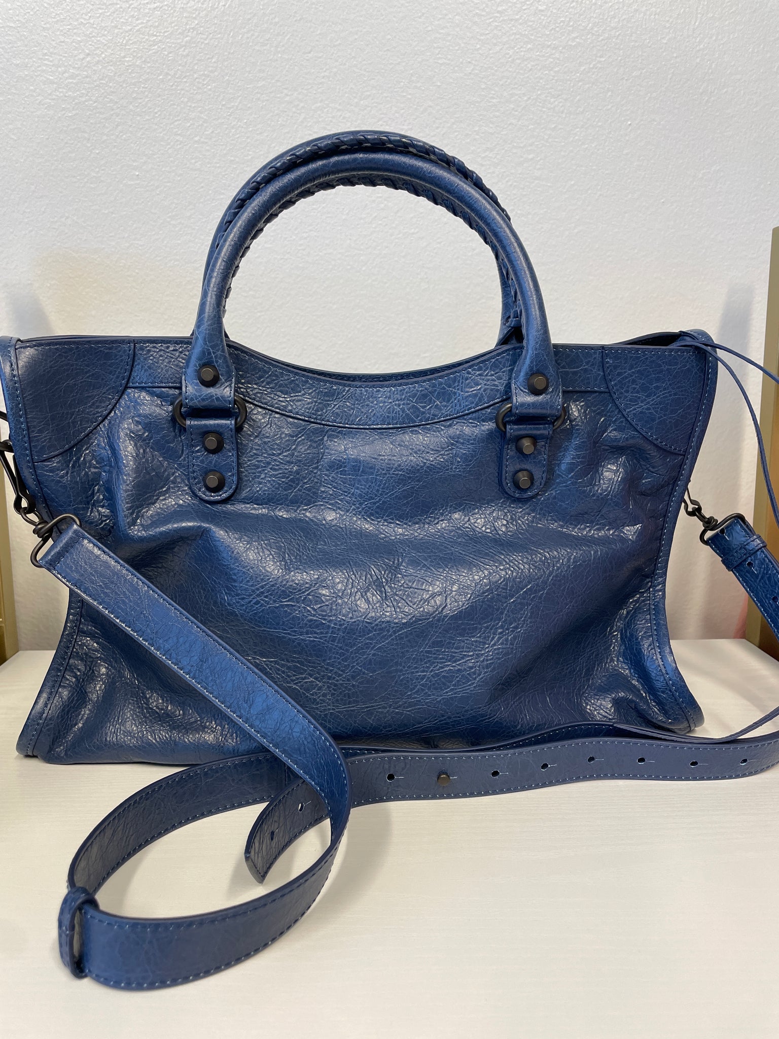 Balenciaga Le City Medium Bag Mineral Blue 