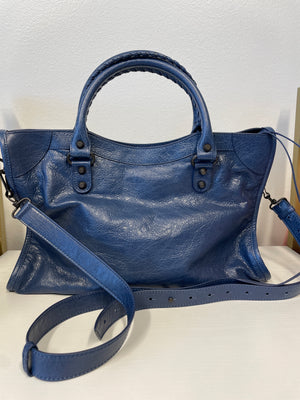 Balenciaga Le City Medium Bag Mineral Blue 