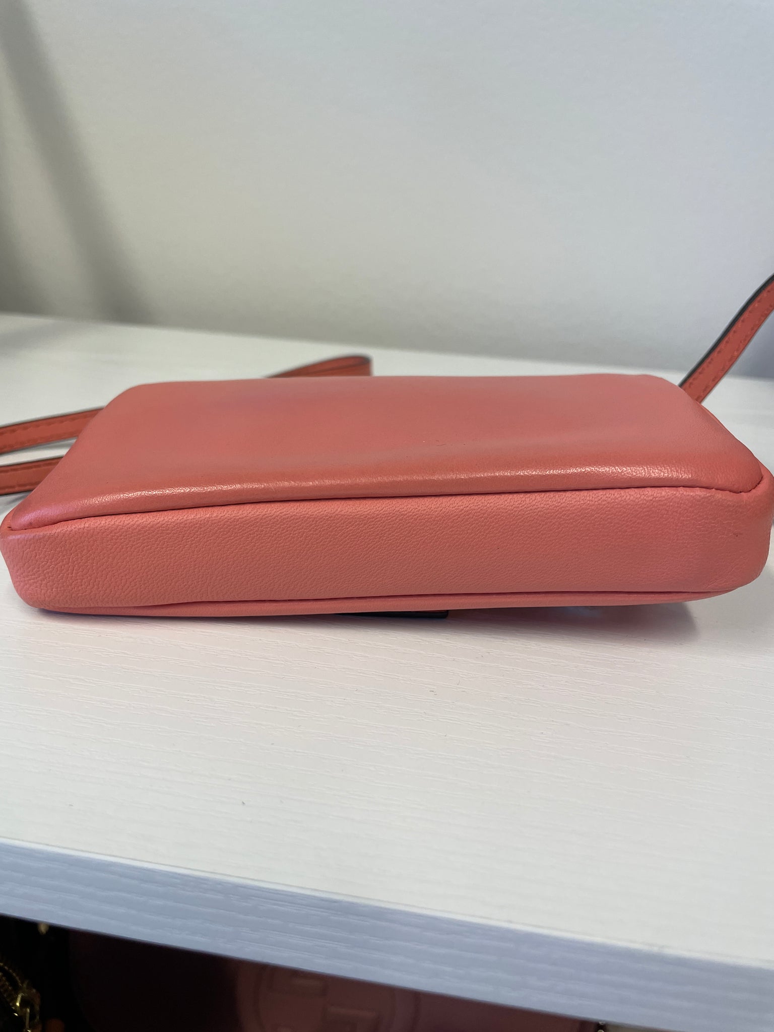 Fendi Mini Monster Baguette Crossbody in Pink Coral