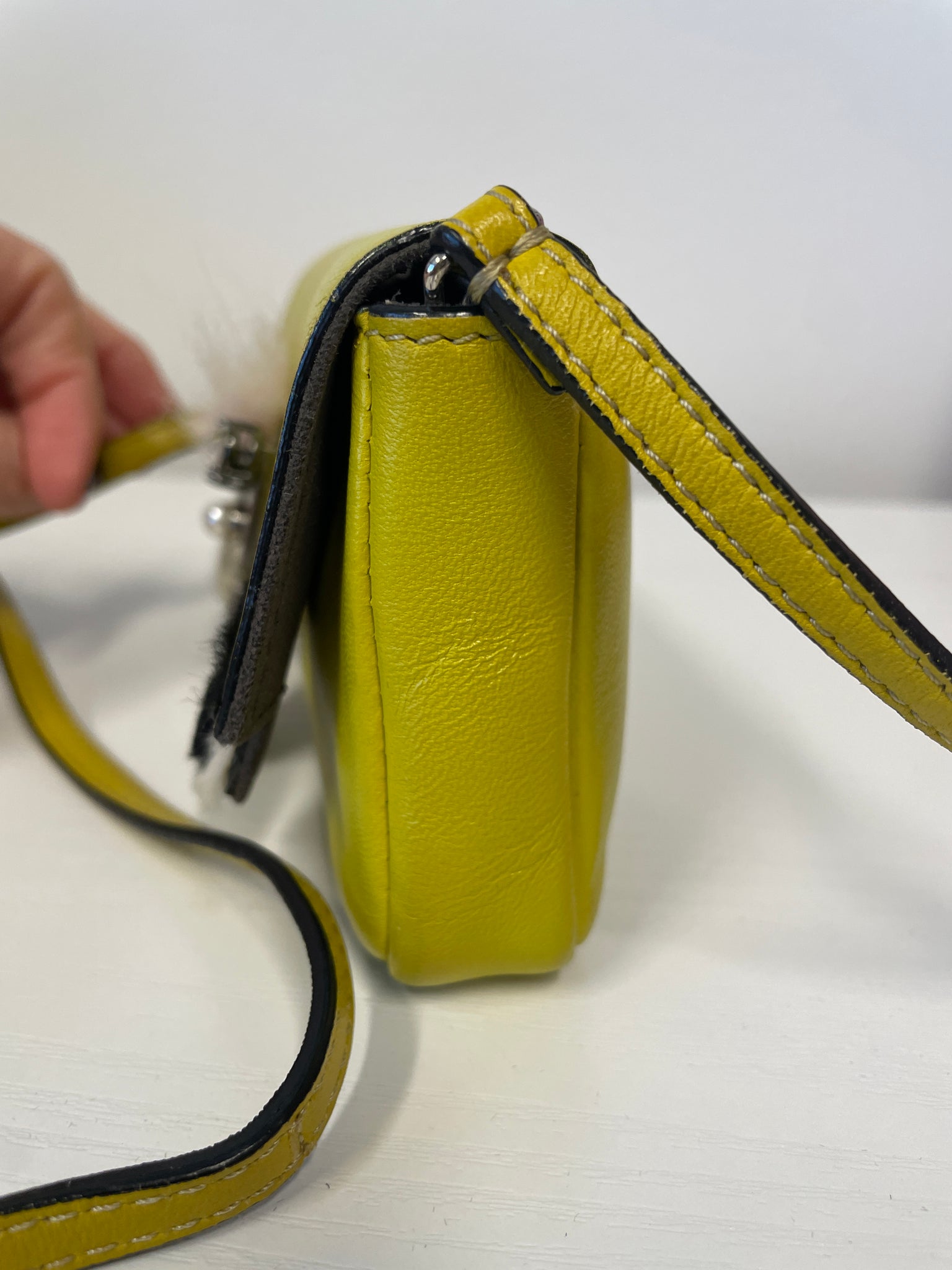 Fendi Micro Mini Monster Baguette in Yellow