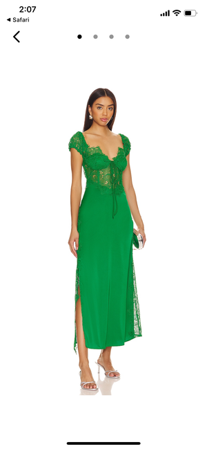 For Love & Lemons Casey Lace Maxi Dress