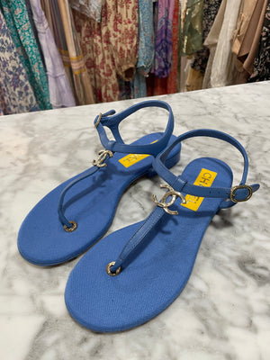 Chanel CC Logo T Strap Sandals