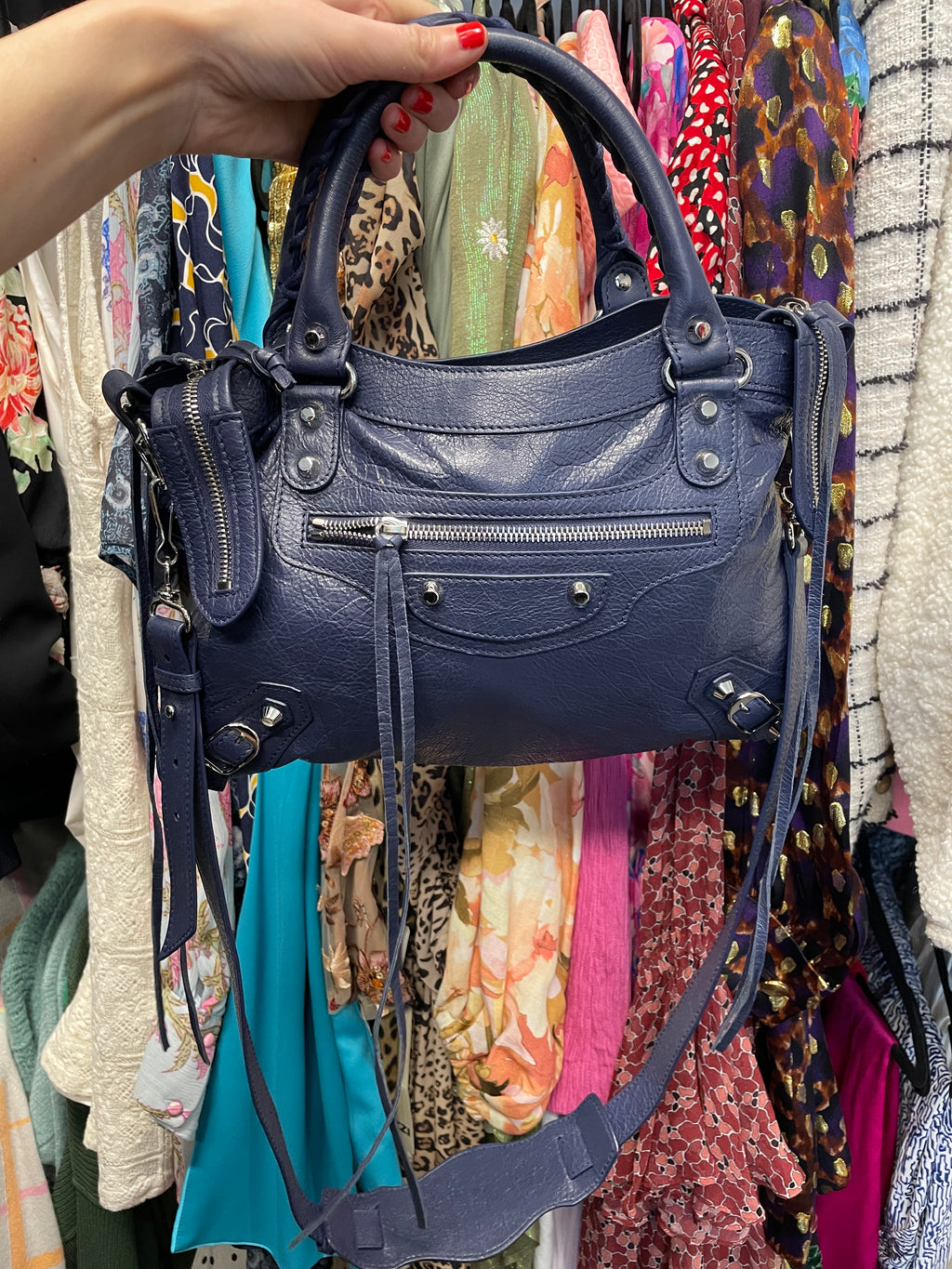 Balenciaga Agneau Gris Chartreux Silver Hardware Bag