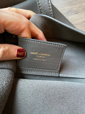 Saint Laurent North/South Shopping Bag in Grey