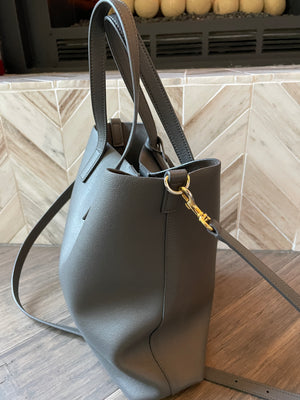 Saint Laurent North/South Shopping Bag in Grey