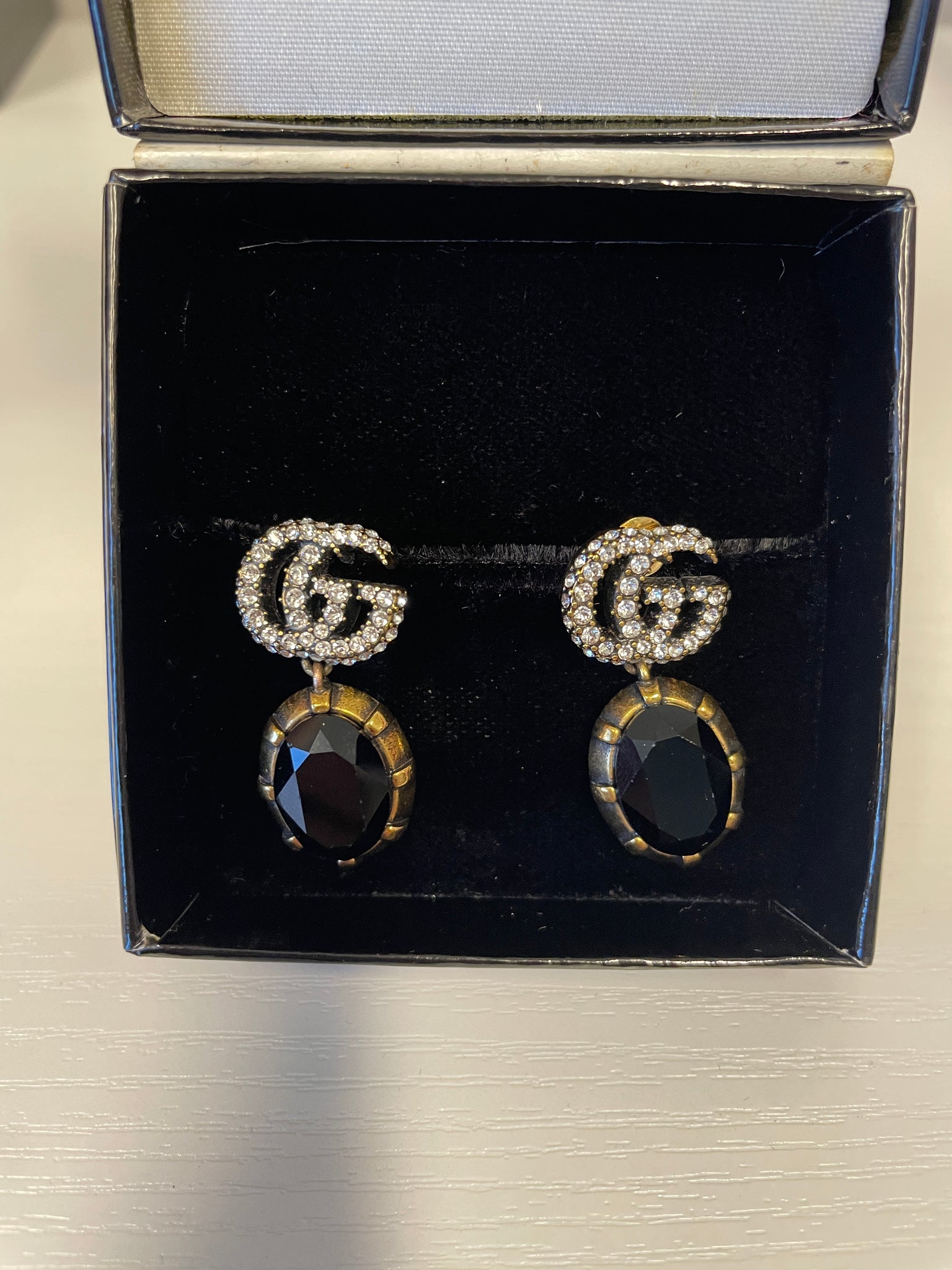 Gucci GG Marmont Crystal Earrings