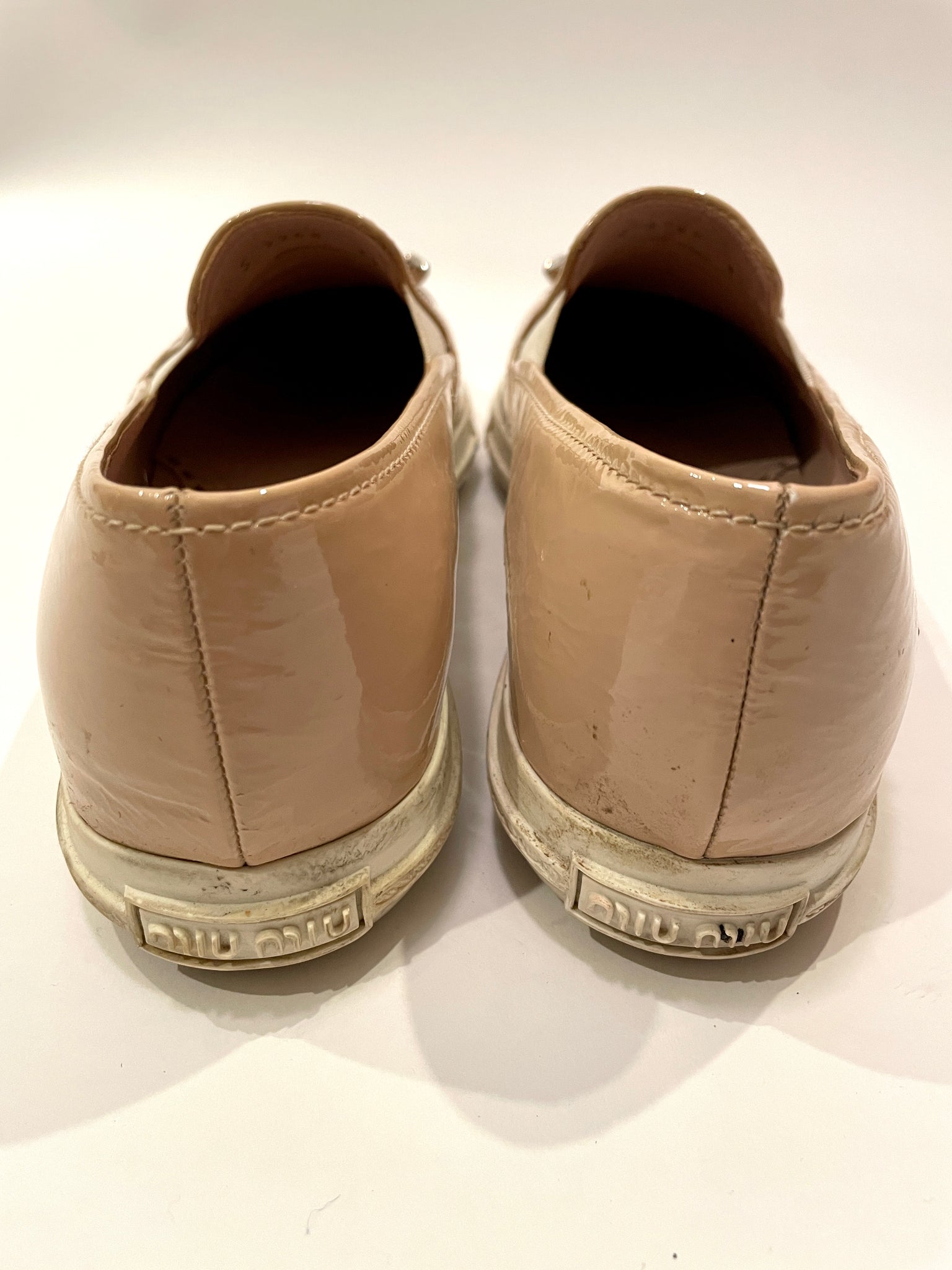 Miu Miu Patent Jeweled Sneakers