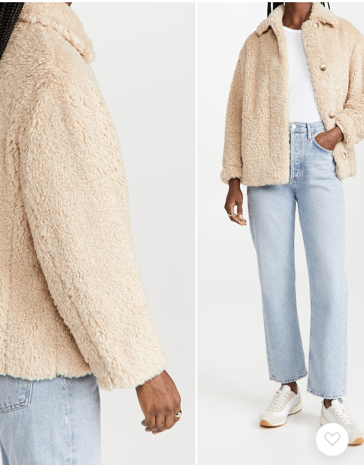 Vince Teddy Coat in Latte