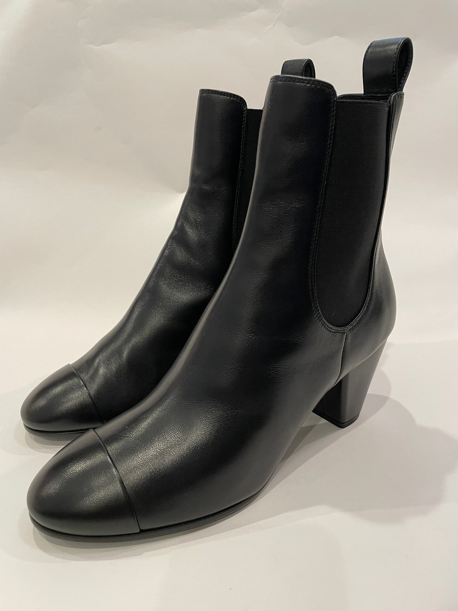 Chanel CC Lambskin Ankle Boots