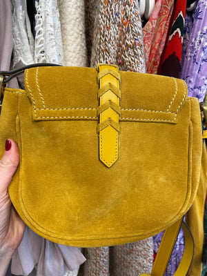 Golden Goose Rodeo Suede Crossbody Bag in Mustard