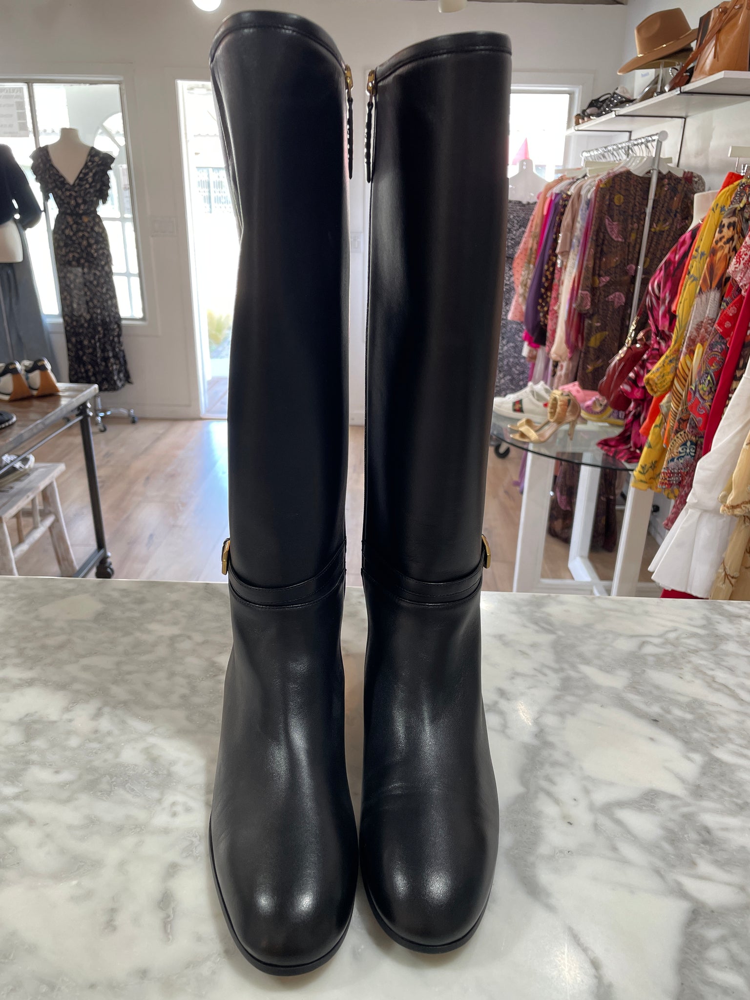Gucci 20mm Finn Tall Leather Boots