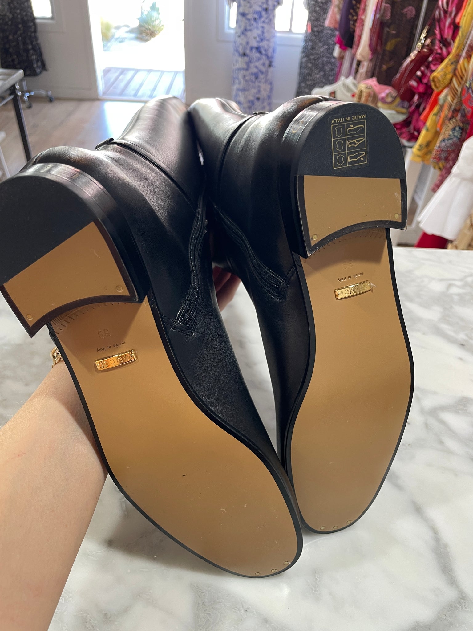 Gucci 20mm Finn Tall Leather Boots