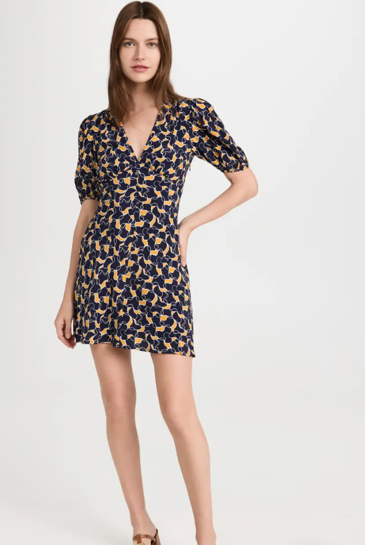 Staud Mini Milla Printed Mini Dress