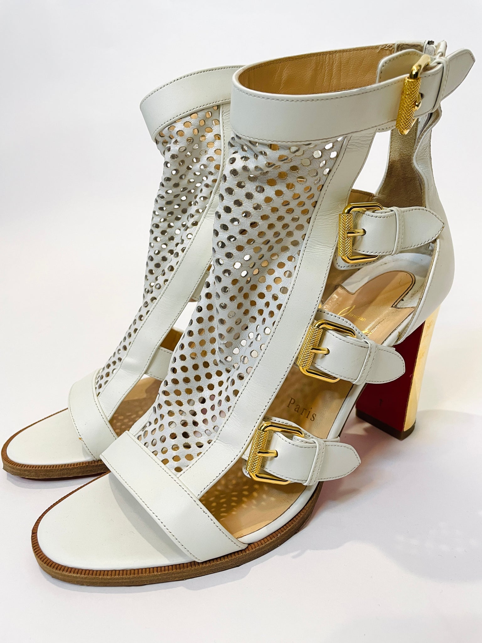 Christian Louboutin Fencing Perforated Sandals