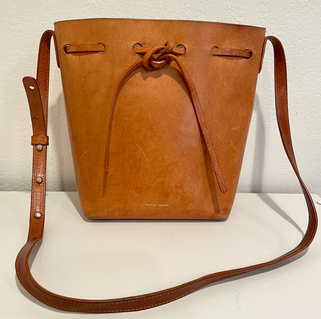Mansur Gavriel Cognac Bucket Bag